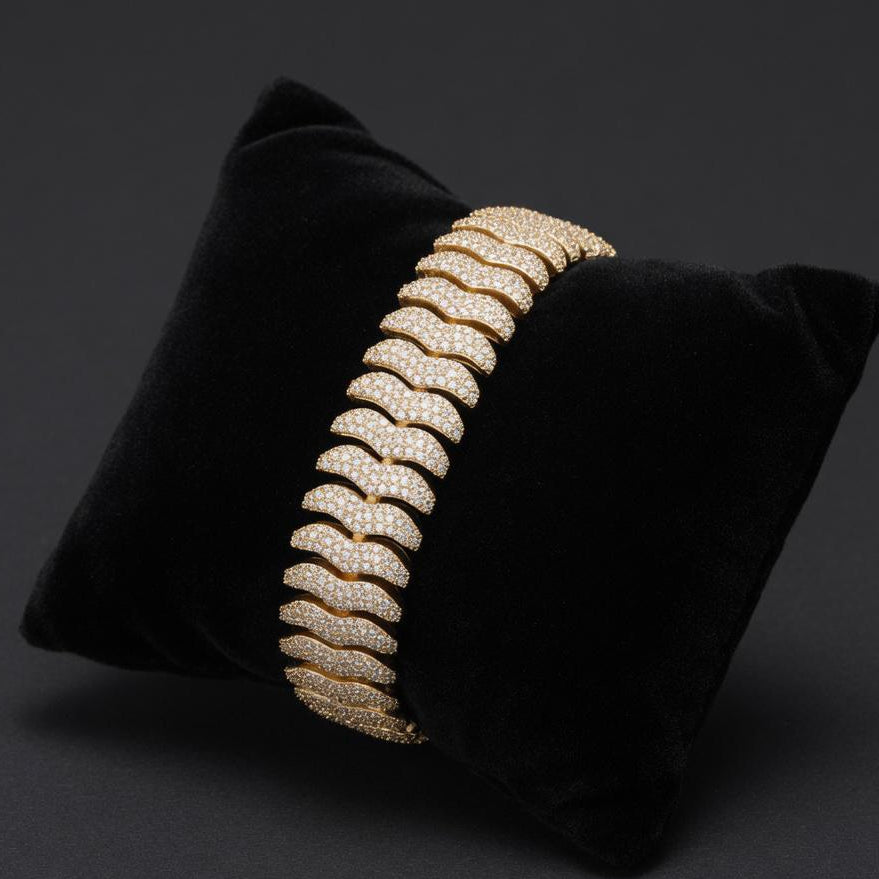 21mm Iced out Millipede Miami Cuban Link 8 Inch Bracelet