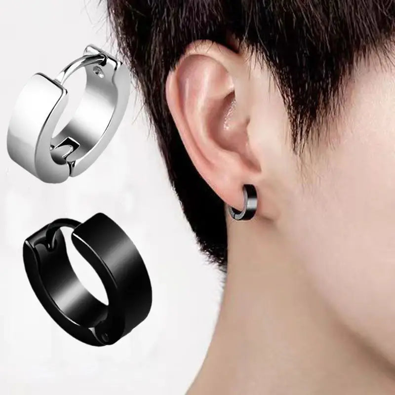 Stainless Steel Squared Hoop Earrings