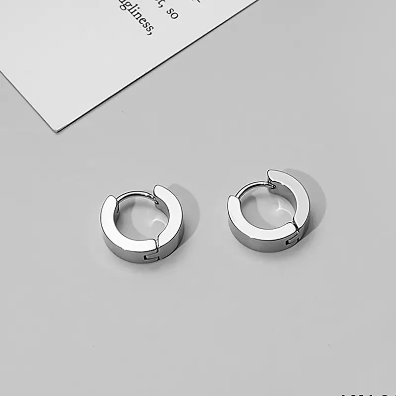 Stainless Steel Squared Hoop Earrings