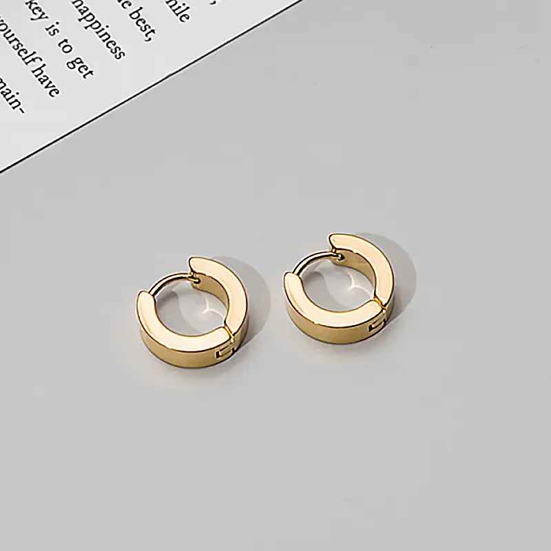 Stainless Steel Squared Hoop Earrings