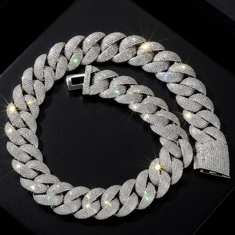 24mm Iced Out Heavy Bubble Miami Cuban Chain