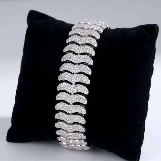 21mm Iced out Millipede Miami Cuban Link 8 Inch Bracelet