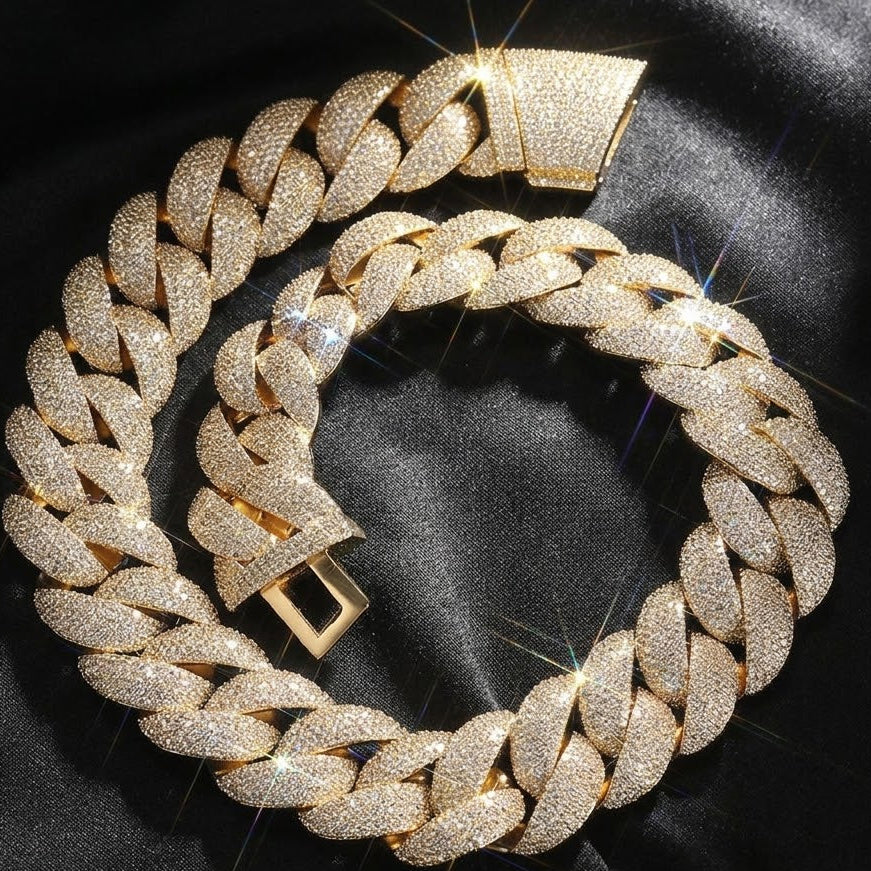 24mm Iced Out Heavy Bubble Miami Cuban Chain