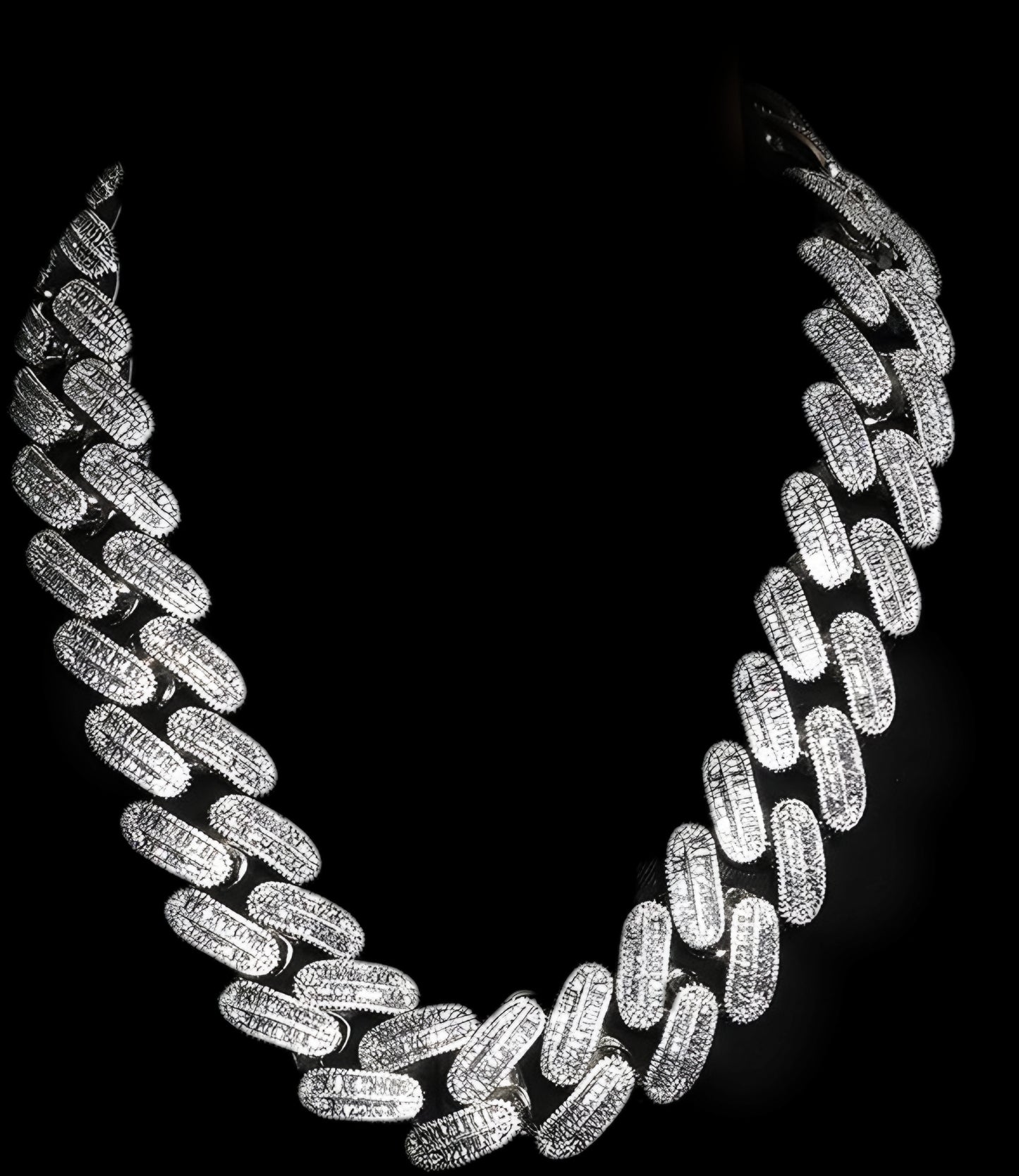 40mm Big Heavy Miami Cuban Chain Necklace Iced Out Cubic Zirconia High Quality