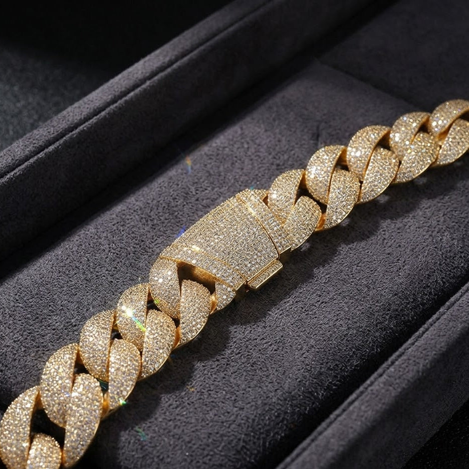 24mm Iced Out Heavy Bubble Miami Cuban Chain