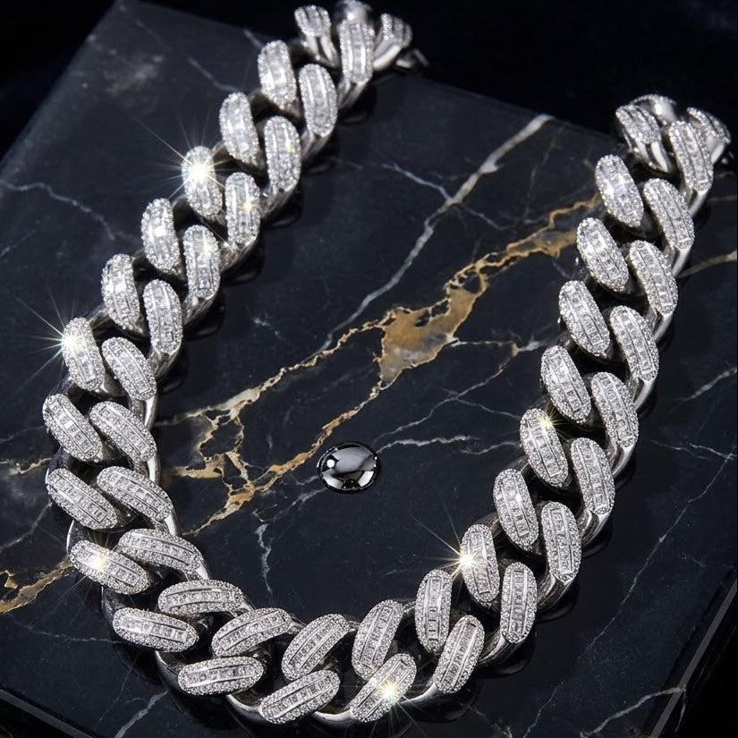 18mm Iced out Square Baguette Collection