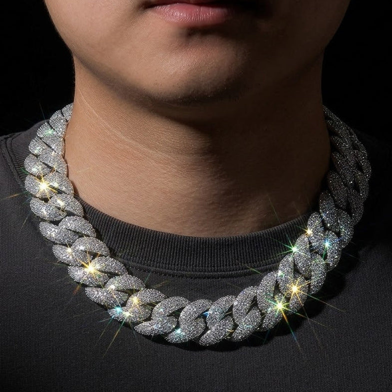 24mm Iced Out Heavy Bubble Miami Cuban Chain