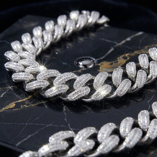 18mm Iced out Square Baguette Collection