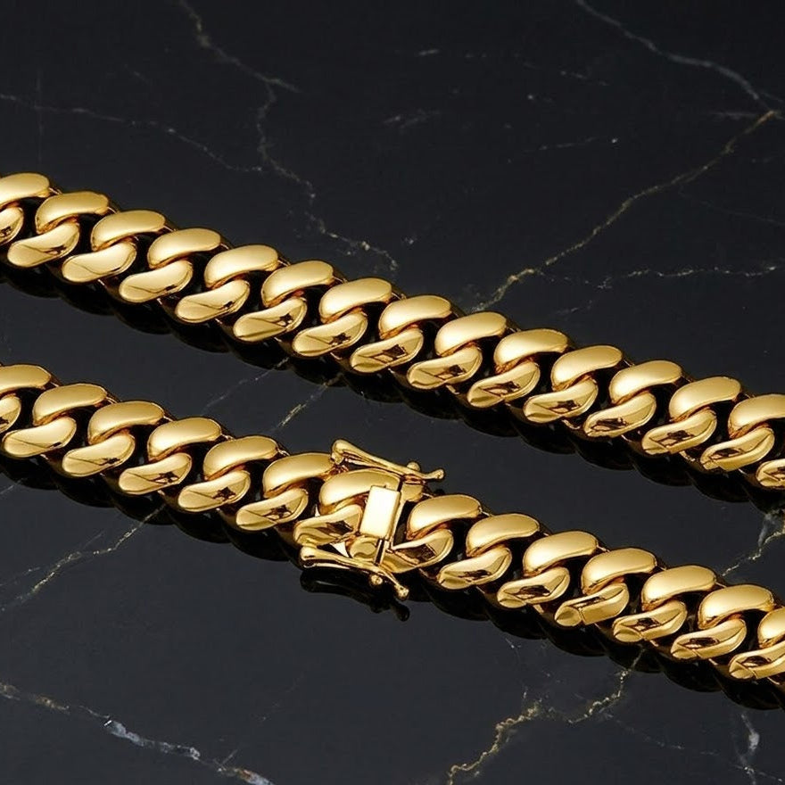 Cuban Miami Link Box Clasp Chain