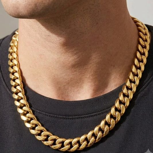 Cuban Miami Link Box Clasp Chain