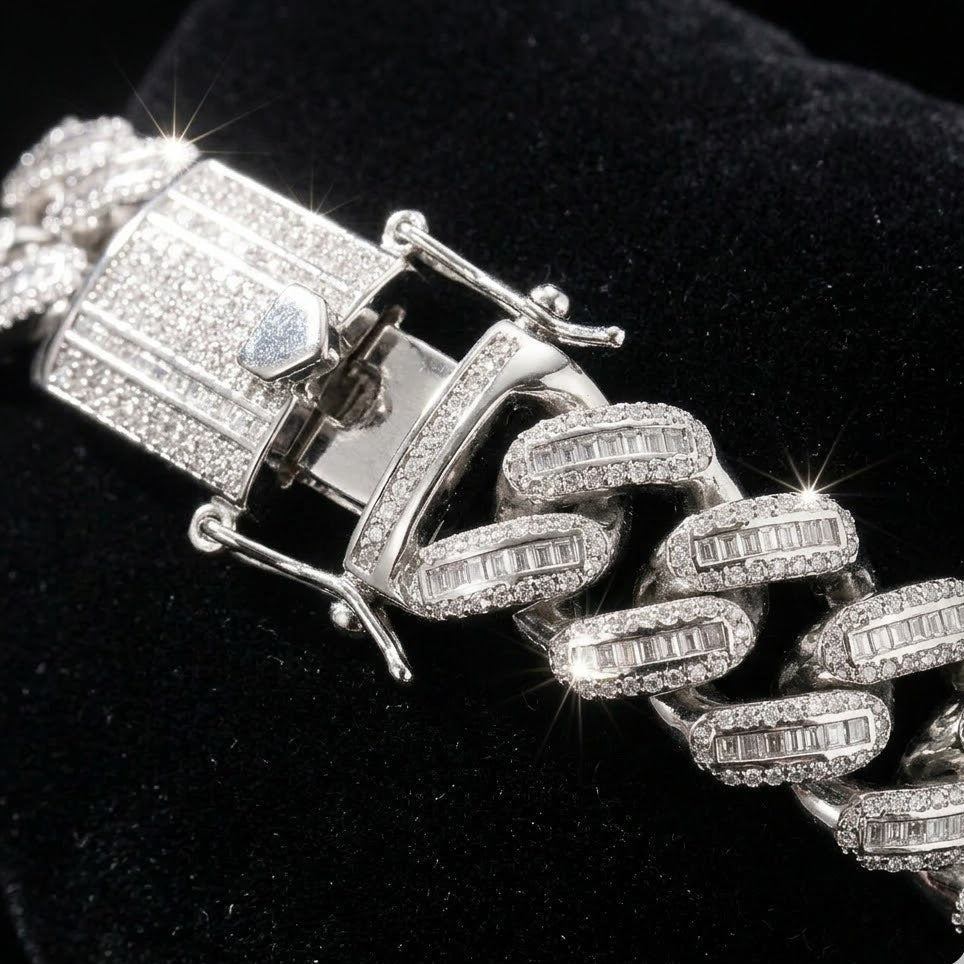 18mm Iced out Square Baguette Collection